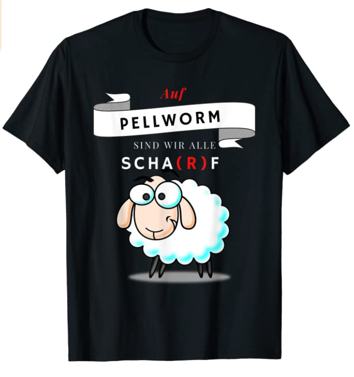 Auf Pellworm sind wir alle Scha(r)f. Buntes Geschenk T-Shirt