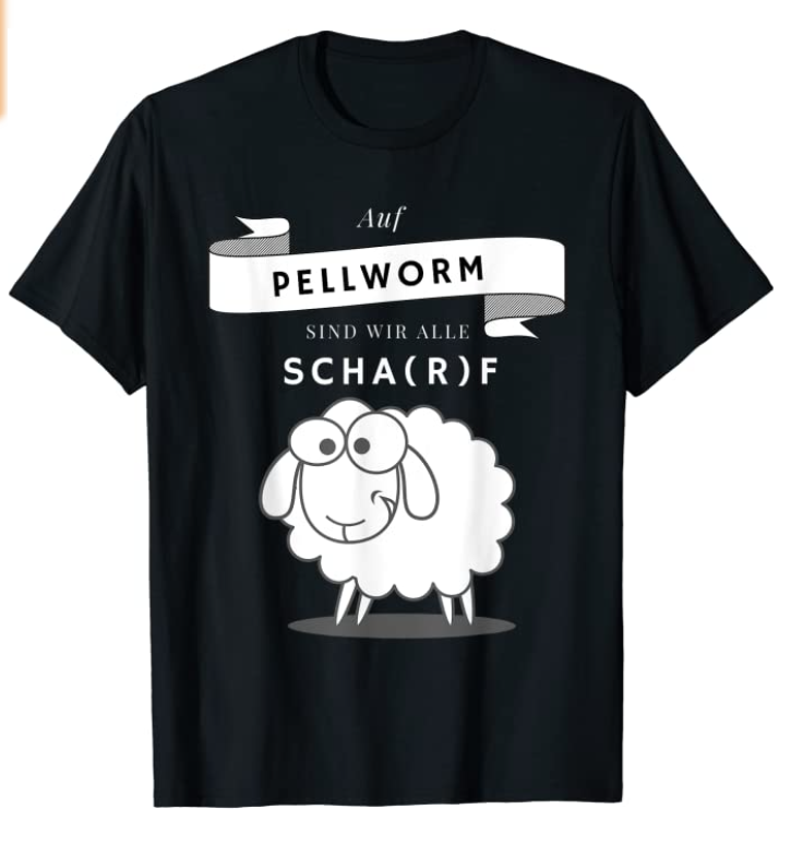 Auf Pellworm sind wir alle Scha(r)f. Geschenk T-Shirt